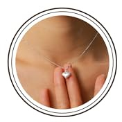 Meteorstarry Silberkette Damen 925 mit Herzanhänger,Personalisierte Kette Halsreif Silber Anhänger in Blau,Wasserfester Herz Halsketten Boho Silberschmuck Jewelry Geschenk für Frauen Freundin