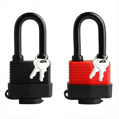 2 candados reforzados con llaves para exteriores, resistentes a la intemperie, resistentes a la intemperie, impermeables, para taquillas de gimnasio, garaje, valla, cobertizo, puerta de jardín, puerta