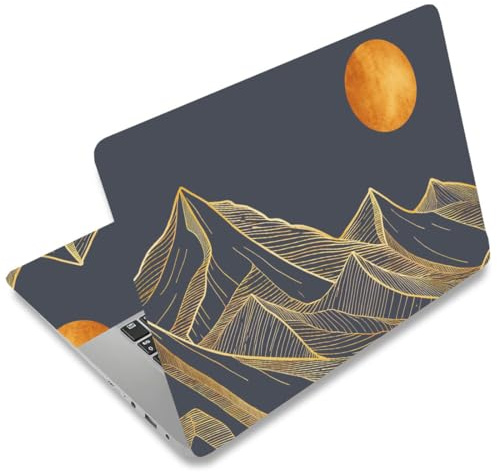 SUPERDANT Laptop Notebook Skin Sticker Cover Decal Abstract Mountain Laptop Protector Notebook PC Computer Art Protector Universal Notebooks Vinyl Decals Fits 12 13 13.3 14 15 15.4 15.6 inch