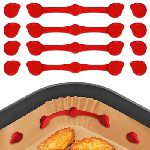12 magneti per carta da forno Airfryer, magneti per friggitrice ad aria calda, per evitare che il tappetino da forno copre o bruci i cibi, per la vostra friggitrice ad aria calda (rotondo)