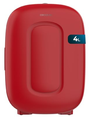 Cecotec Bolero MiniCooling MiniCooling 4L Capri Red Mini Kylskåp Drivs på 12 V och 220 V, speciellt för bil och husvagn, kyl- och uppvärmningsfunktion, räckvidd 7 till 50 grader, enkel transport