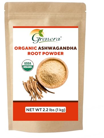 Grenera Organic Ashwagandha Root Powder | 2.2 lbs (1 kg)