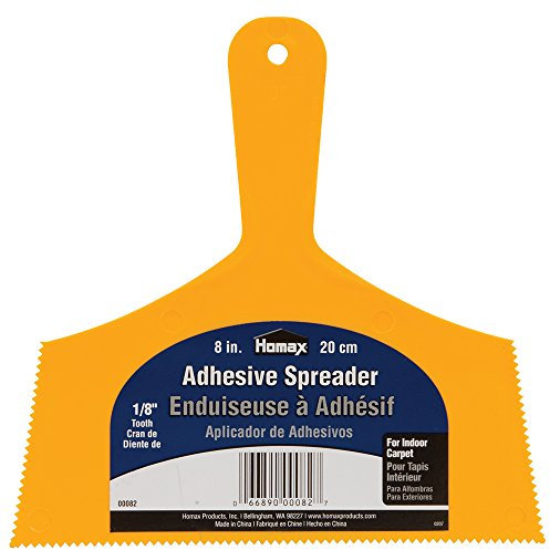 Homax Adhesive Spreader, Yellow, 8, 3/32 Tooth, Spreader for Vinyl Flooring