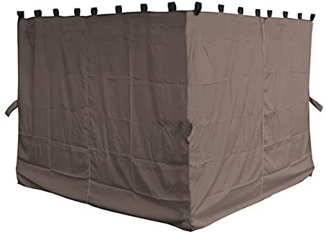 Quick-Star Lot de 4 Panneaux latéraux pour tonnelle Nizza Taupe 3 x 3 m