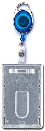 1x STAHLSEIL Ausweisset Ausweis-Set Ausweisjojo Ausweiszipper Ausweishalter + Kartenhülle Kartenhalter Ausweishülle vertikal