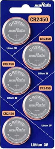 muRata 248414 CR2450-BEABAE Button Cell CR 2450 Lithium 610 mAh 3 V Pack of 5