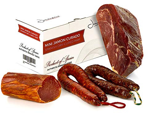 Jamón Serrano Curado Deshuesado 1 Kg + Lomo Duroc Natural 250 gr + Chorizo Extra Sarta Dulce 200 gr + Salchichón Sarta 200 gr - Jamonprive