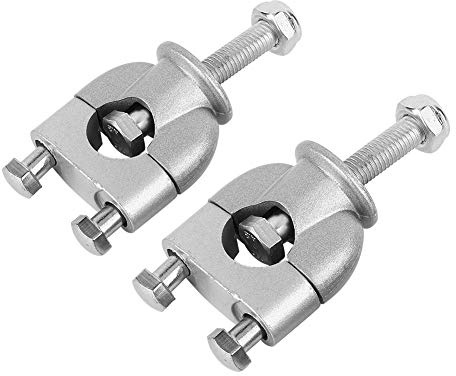 Elevadores de Manillar para Motocicleta 22mm 7/8, Abrazaderas de Aluminio, Universal para ATV y Dirt Bike, Kit de 2 Piezas, Plata