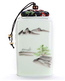 Japanese-style Ceramic Tea Caddy Vintage Storage Jars Canister Traditional Sealed Jar for Home Kitchen Dining Decoration A13