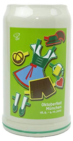 Steinfixx® - Original Oktoberfestkrug 2010 I Jahrgangskrug I Jahreskrug I Wiesnkrug I Sammlerkrug I Original Verpackung