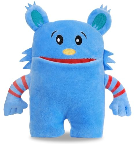 The Tooth Brigade Tooth Fairy Pillow | Stuffed Plush with Large Pocket Mouth for Lost Teeth, Treasures, Prizes - Fun and Interactive Plush, Perfect Kids, Boys, & Girls Gift (Blue Monster)