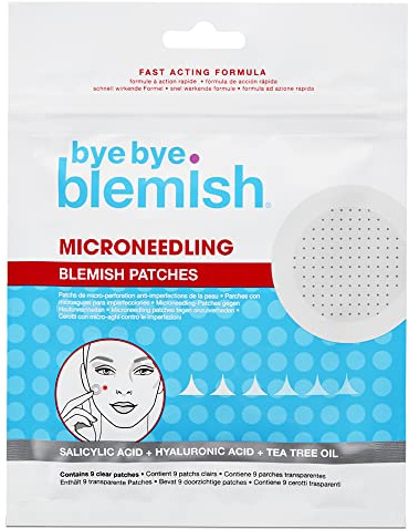 Bye Bye Blemish Acne Patches, 9 Clear Pimple Patches for Fast Acne Treatment, Blemish Spot Treatment for All Skin Types, 1-Pack
