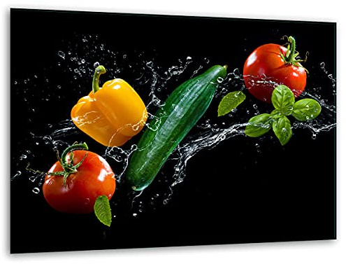 TMK ArtDeko – Schneidebrett Glas – Glasschneidebrett für die Küche 40x30 cm – Robust, Hygienisch & Rutschfest – Glas Schneidebrett – Zusätzliche Arbeitsfläche – Vielseitige Nutzung