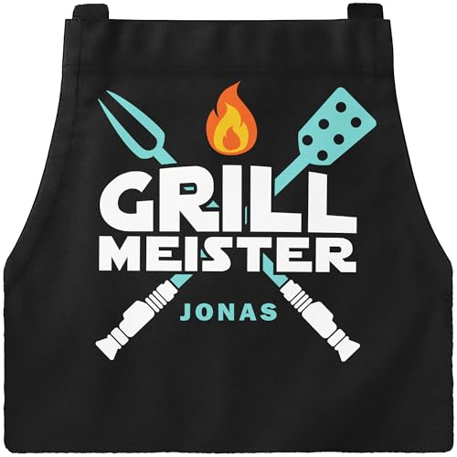 MoonWorks® Grill-Schürze für Männer mit Name Grillmeister Parodie Sternensaga lustig
