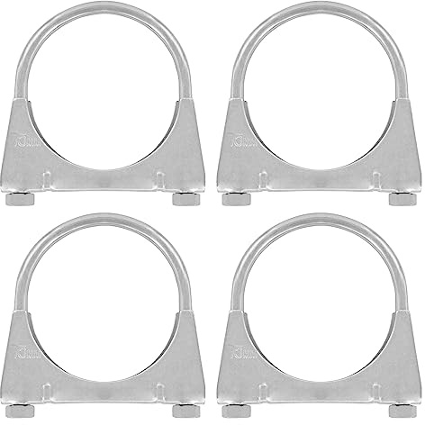 4er Set U Bügel Rohrschellen M8 x 75mm extrem belastbare Montageschellen aus verzinktem Stahl (4 Stk. M8 x 75 mm)
