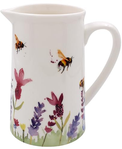 Lesser & Pavey Jennifer Rose Gallery - Caraffa con stampa per latte, acqua, succhi di frutta, design britannico per la cucina di casa e ufficio
