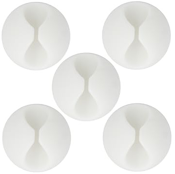 BIGtec Kabelmanagement Kabelhalter 50 Stück weiß Kabelführung selbstklebend Kabelclips Kabel Organizer Kabelklemmen Befestigung Halterung