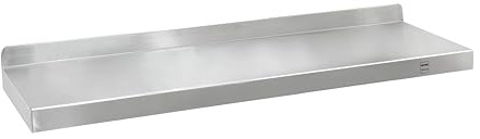 METRO Professional Wandregal GWMS4160, Edelstahl Küchenregal, 100 kg Traglast, mit Montage - Kit, 160 x 40 x 8 cm, Silber (100 x 30 x 8 cm)