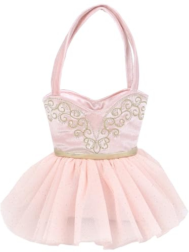 MON AMI Ballerina Shaped Purse – 7.5x7.5”, Cute Ballet Dance Gifts for Little Girls, Pink Tutu Bag