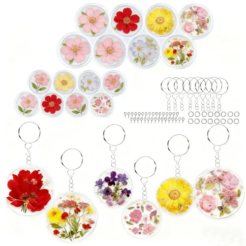 WYAHYQ 2Stück Rund Silikonformen für Epoxidharz Schlüsselanhänger | DIY Anhänger Key Chain Formen