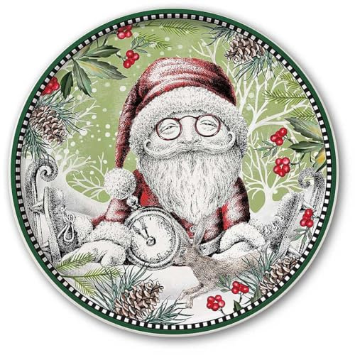 Egan Piatto Natalizio panettone con raffifurato Babbo Natale. Diamentro di 31cm. La referenza è: 120119