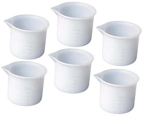 DECHOUS Misurini in Silicone Per Resina 6 Pezzi Da 50 Ml Strumenti Per Miscelazione Epossidica Facili Da Usare Per Artisti Principianti