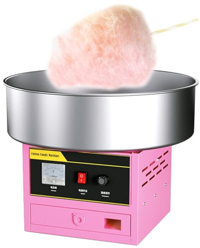 Candy Floss Machine 1200W Commercial Cotton Candy Machine with Infinite Temperature Control - Ideal for Birthdays, Parties, and Celebrations - Made of 304 Stainless Steel Material