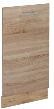 Vicco Panel Frontal del lavavajillas R-Line, Sonoma, 45 cm | Para lavavajillas totalmente integrado de 45 cm · Sin encimera · ✓ A juego con el frente de cocina · ✓ Libremente combinable