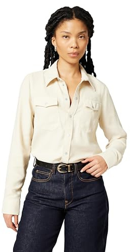 G-STAR Camisa Slim Western para Mujer, Blanco (dk talc D27471-E276-A488), XXL