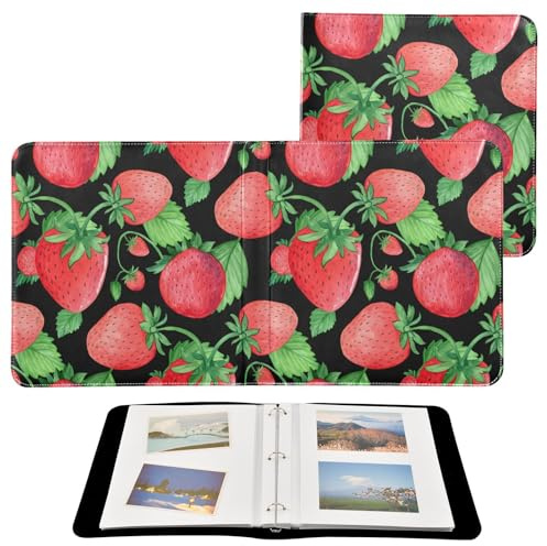 JUMBEAR Álbum de fotos grande autoadhesivo con 20 páginas, álbum de recortes para boda, familia, bebé, vacaciones, fresas lindas