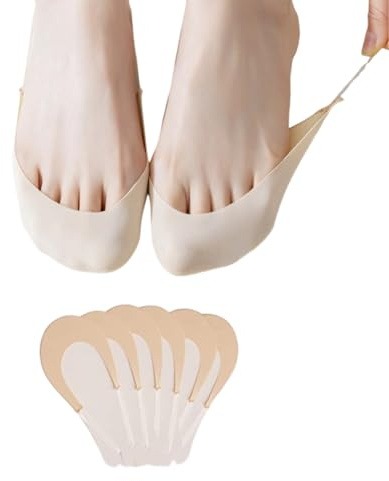 Nevoluxer Calcetines invisibles antideslizantes para mujer - 6 pares con agarre seguro de TPU - Para sandalias y tacones - Transpirables y cómodos para un soporte óptimo