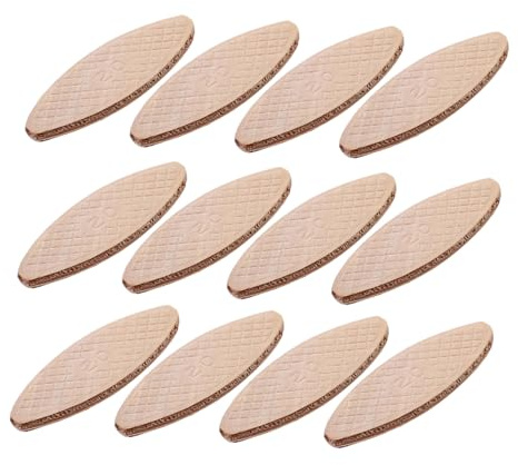 NUOBESTY 100pcs Wood Joining Biscuits for Tenon Machines Durable Solid Wood Connectors for Strong Bonding Precision Production for All Hard Softwoods for Woodworking Projects
