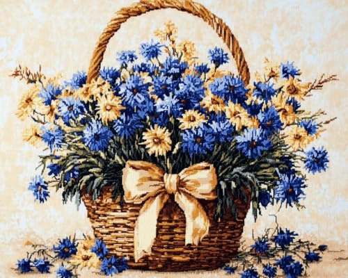 Kitquiver Teppich Knüpfen Set Blume Teppich Knüpfen Set Erwachsene Anfänger 52X38cm DIY Knüpfsets mit Werkzeug Knüpfhaken-Teppich Teppichherstellungs Handarbeit für Heimdekoration