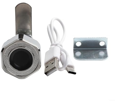 Zinc Alloy Biometric Cabinet Lock 30mm Fingerprint Drawer Lock for Home Office Furniture(Silver)