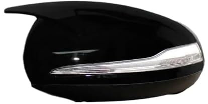 Seitenrückspiegel des Autos Für Benz E Für GLC SC Für Klasse Für W205 W213 X253 W222 W238 Spiegelkappen-Shell-Gehäuse(Bright black)