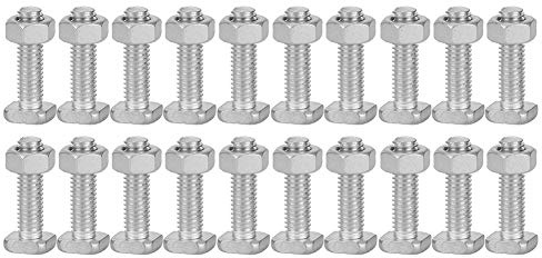 Haofy 20 Set 22mm M6x22 Aluminium Nuts and Bolts Greenhouse Accessory for Easy Installation and Long Lasting Service