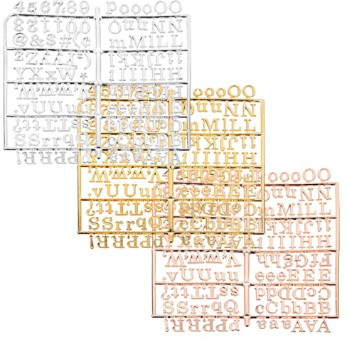 GRADENEVE Set de 3 Piezas de Tablero de Letras y Números de Plástico Símbolos Intercambiables para Mensajes en Restaurantes y Tiendas