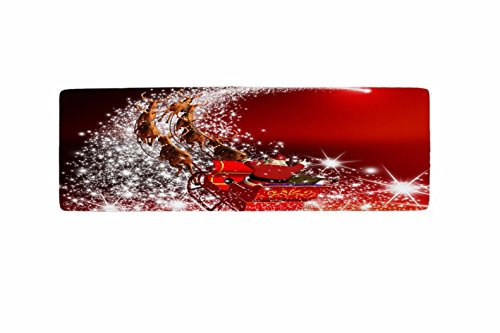 A.Monamour Badematten Badteppiche Badvorleger Weihnachtsmann Reiten Schlitten Rentier Weihnachten Urlaub Saugfähigen Flanell Zottigen Bad Teppiche Fußmatten Für Wohnzimmer Schlafzimmer Küche