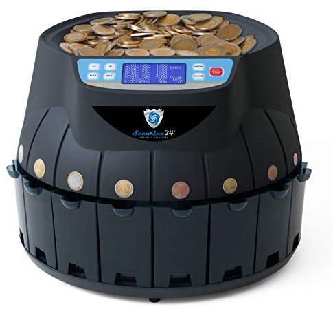 Securina24 Münzzähler Geldzählmaschine Euro Münzzählmaschine Münzsortierter Geldzähler Professional