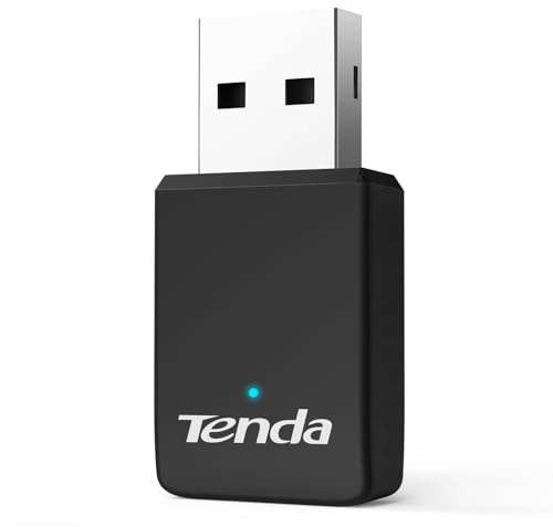Tenda U9 WLAN Stick AC650 Dualband WLAN USB-Adapter(5GHz: 433Mbit/s+2,4GHz:200 Mbit/s), LED, USB2.0, unterstützt Windows XP/7/8/8.1/10/11