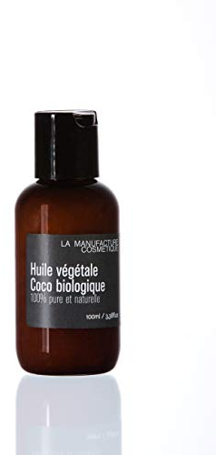 La Manufacture Cosmétique Aceite de Coco Orgánico para el Cuidado Cabello, Cara y Cuerpo, 100% Natural, Nutre y Revitaliza el Brillo 100 ml