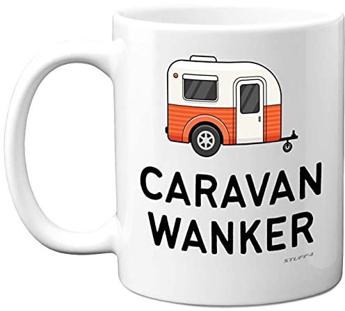 Funny Caravan Gifts Mug, Caravan W**ker | Rude Funny Christmas for Women and Men, Mugs Coffee Tea Cup, Novelty Joke Rude Birthday Gift