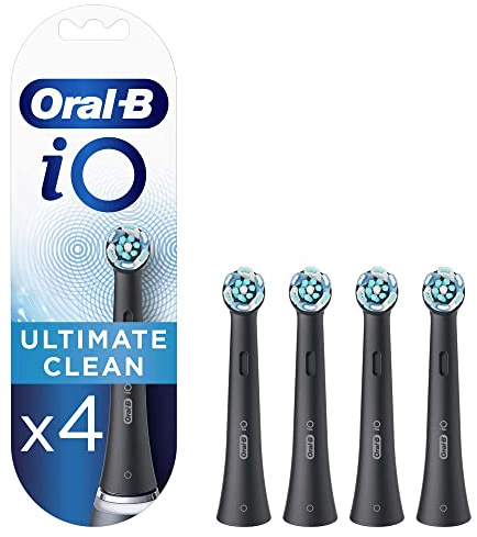 Oral-B iO Ultimate Clean Black Zebbürstenspitze, Packung mit 4 Stück