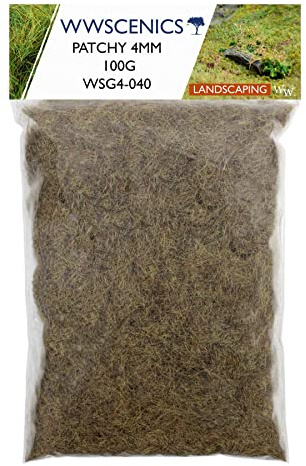 WWS War World Scenics WWScenics | 4mm Herbe Statique Éparse | 100g | WSG4-040 | Matériel pour Maquette Réaliste