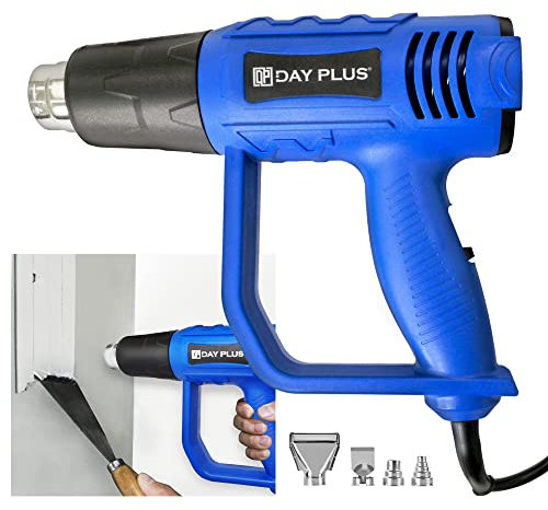 Hot Air Gun 2000W Heat Gun with 2 Air Flow and 2 Temperature Settings 300°C & 600°C, 4 Accessories, for DIY, Stripping Paint, Soldering Pipes, Shrinking PVC and Home Improvement