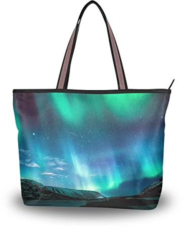 Grand sac à main zippé pour femme Motif hortensia, multicolore 14, Medium