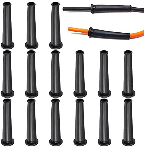 Haowul Cord Boot Protector 15pcs Cable Sleeve Hose Black Rubber Wire Protector Protective Film for Electric Drill Cable