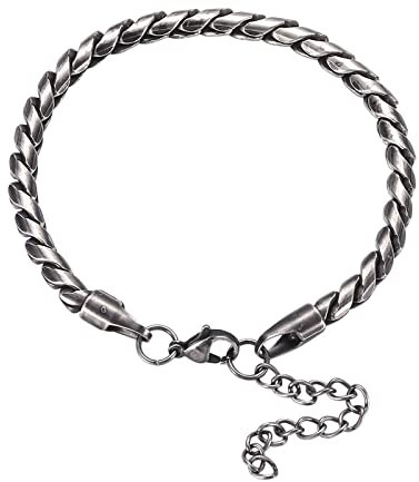 Ayoiow Männer Armband Indianer, Armband Jungen Metall Armbänder Herren Leder Einfaches Gedrehtes Armband