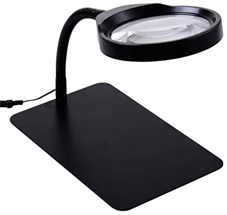 NATWEE Lampe de Bureau éclairée 10x avec lumière LED Lampe de Table en Verre éclairage réparation Gravure Enfants âgés Lecture loupe HD It's So Kind of You