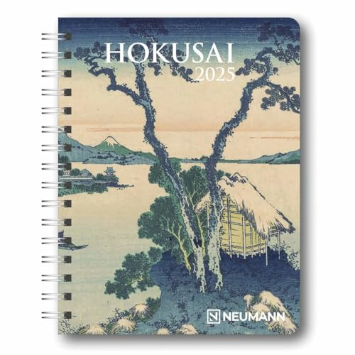 N NEUMANNVERLAGE - Hokusai 2025 Diary, 16,5x21,6cm, Taschenkalender mit zwölf Bildseiten und Notizseiten, herausnehmbaren Planer, Jahres- und Monatsübersicht und internationales Kalendarium: Diary